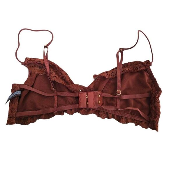 Out from Under by Urban Outfitters Bra Women's Medium Burnt Orange Lace Bralette - Picture 4 of 6